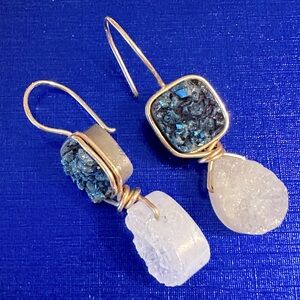DRUZY Stone & Brass Earrings